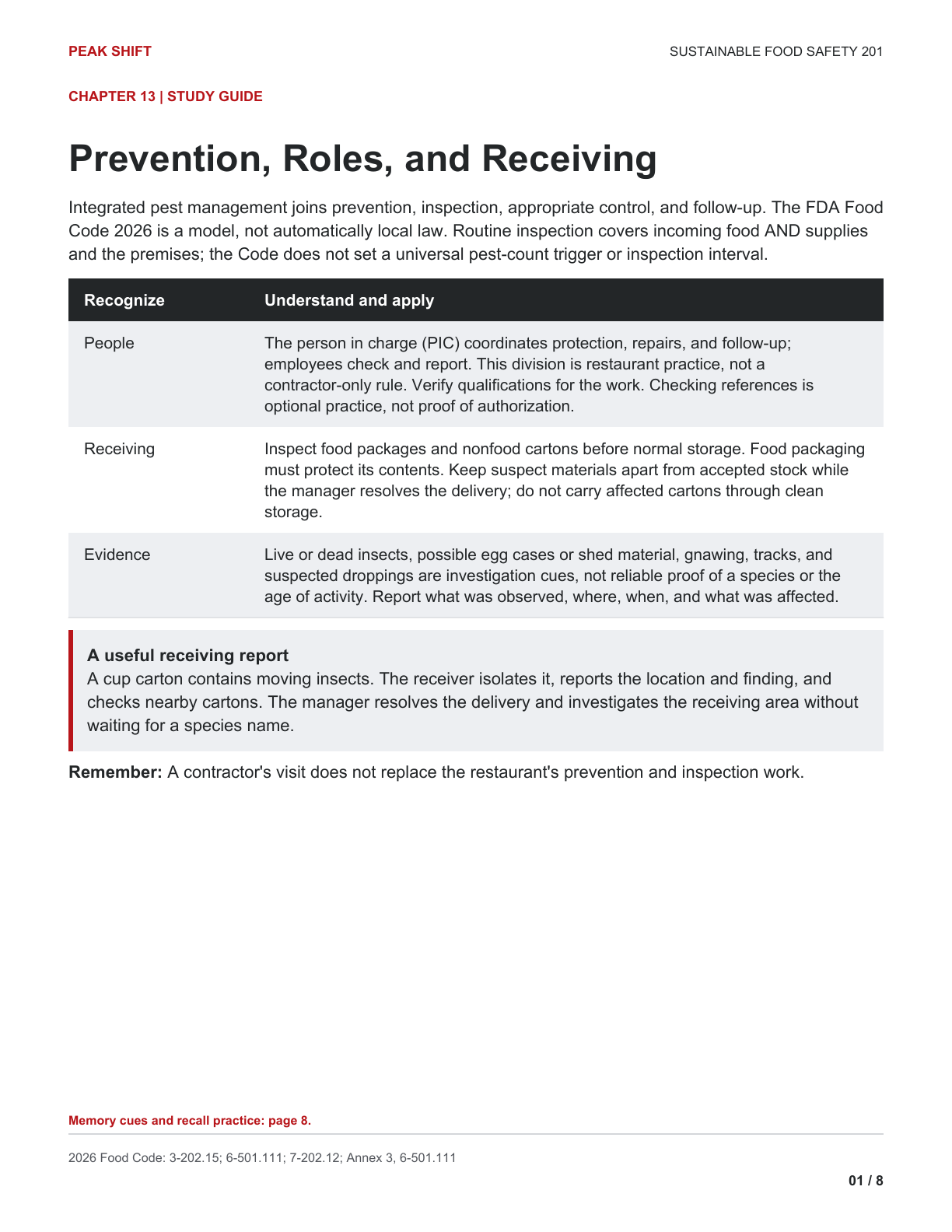 Chapter 13 Learner Guide, page 1 of 8